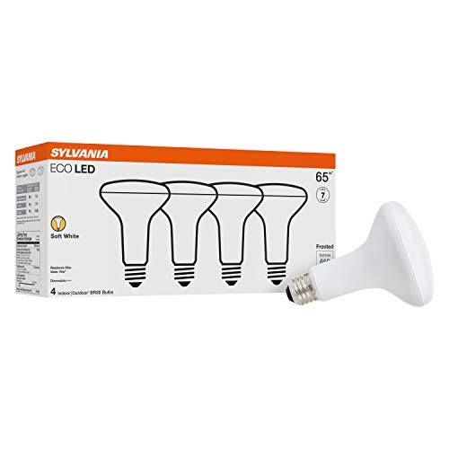 Sylvania LED BR30 Light Bulb, 10W Dimmable, 650 Lumens, Soft White - 4 Pack