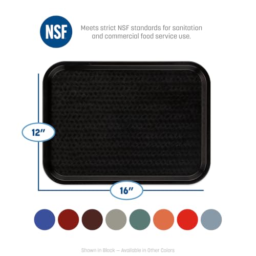 Cafeteria Fast Food Tray - 12" x 16" Stackable Orange, 24 Count