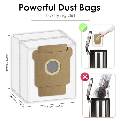 BRUVISH 5-Pack Replacement Dust Bags for iRobot Roomba Combo & Essential