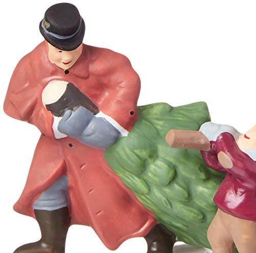 Christmas Village Figurine - Dickens' Series Father and Son Tree Cutting Accessory