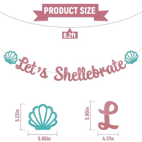 Let's Shellebrate Banner - Mermaid Bridal Shower Party Decor