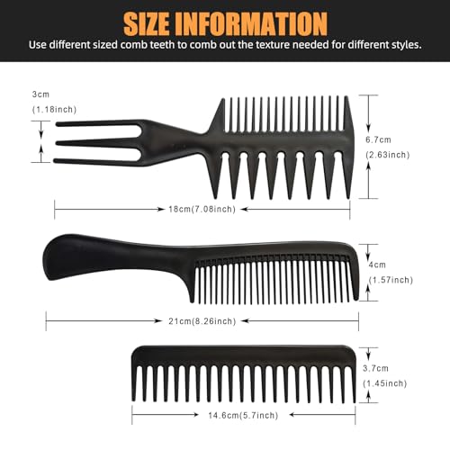 Professional Hair Comb Set 6-Piece Barber Styling Kit