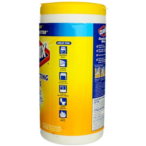 Clorox Disinfecting Wipes, Crisp Lemon Scent, 75 Count (Pack of 3)