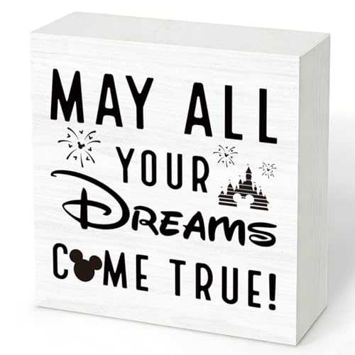 Mouse Theme Inspirational Wood Box Sign - Style 2 - Desk Decor