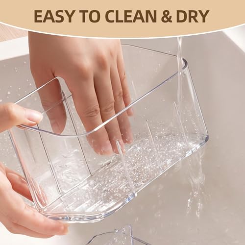 Zayin Wall Mounted Toothbrush Holder with Drainage & Adhesive Mount