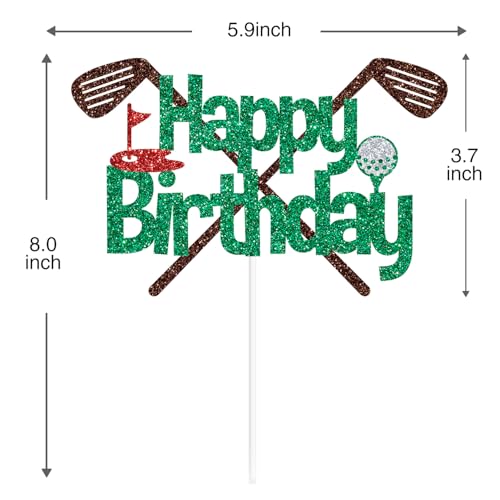 Golf Birthday Cake Topper - Happy Birthday Decor for Golf Lovers