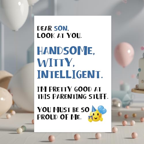 Funny Birthday Card for Son | Humorous Card for Adult Son