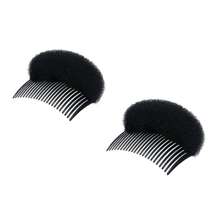2PCS Magic Hair Styling Clip Volume Insert & Bun Maker (Black)