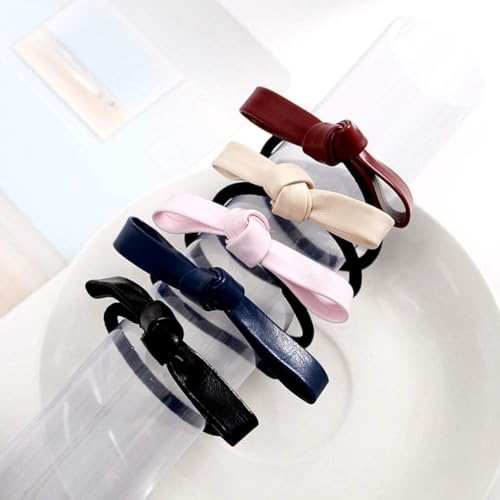 Czhotg 6Pcs Modern Bow Hair Scrunchies Elastic Ponytail Holder Set
