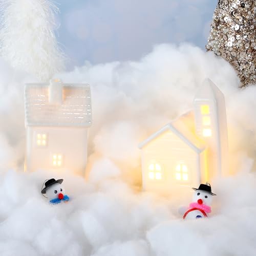 2 lb Fake Snow Cotton for Christmas Decorations Indoor Winter Snow Scene Craft