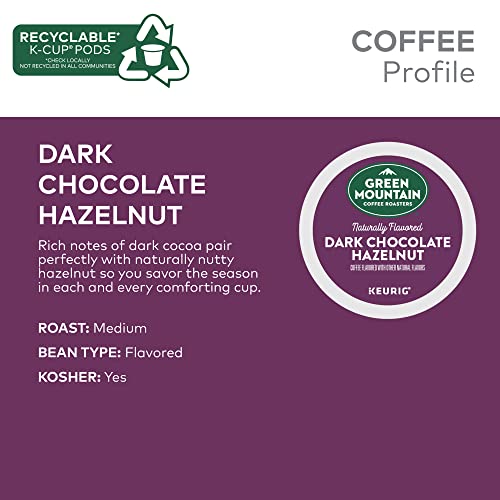 Green Mountain Dark Chocolate Hazelnut Coffee K-Cup Pods - 72 Count