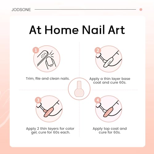 JODSONE Jelly Wheat Gel Nail Polish 10ml Pale Nude Soak Off LED