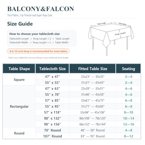 Waterproof Rectangle Table Cloth - Owl Gray 70x55 Inches - Wrinkle Resistant & Easy Care