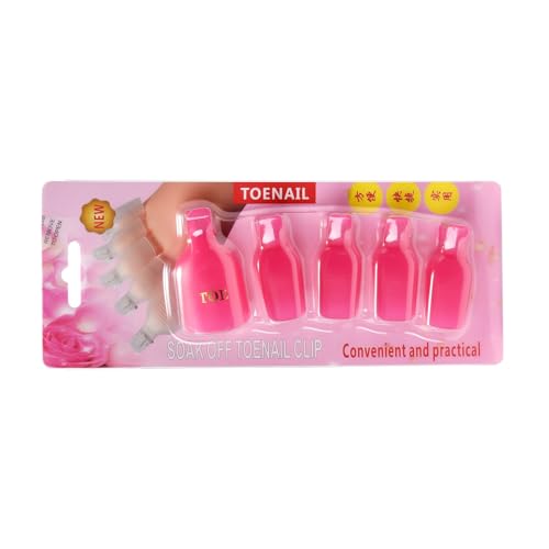 KADS Reusable Gel Nail Polish Remover Clips 10-Pack Soak Off Cap Tool