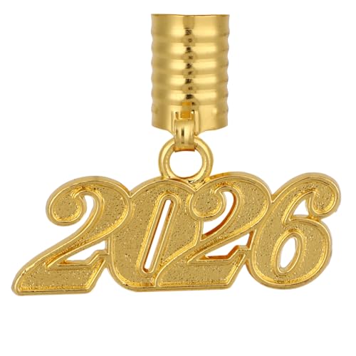 Newrara Graduation Tassel with Current Year Charm, 9-Inch Rayon