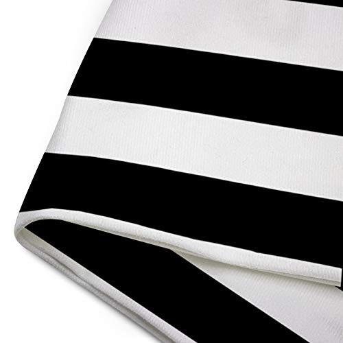 Emvency Black and White Velvet Throw Pillow Cover 20x20 Inch
