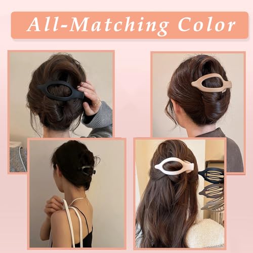 Mythos 9 PCS Flat Hair Clips 4.7 Inch Large Matte Side Slide Duckbill Clips