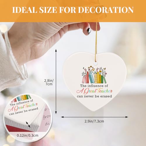 Teacher Appreciation Heart Ornament - Perfect Thank You Gift