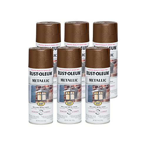 Rust-Oleum Stops Rust Metallic Spray Paint - Vintage Dark Copper, 6 Pack
