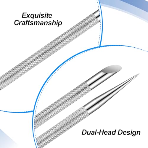 Xelsluthe Stainless Steel Nail Cleaner & Cuticle Pusher, 4 Pack
