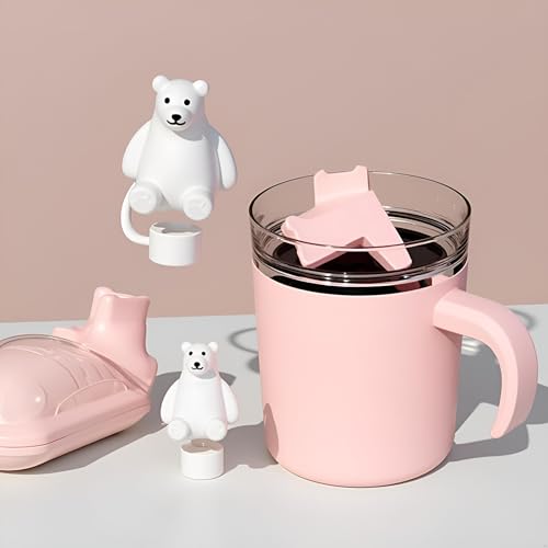 Polar Bear Silicone Straw Covers for Stanley Cup - Set of 4