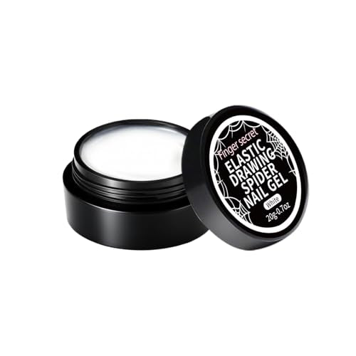 Finger Secret White Spider Nail Gel Kit - 20g Elastic Drawing Line Paint with Brush