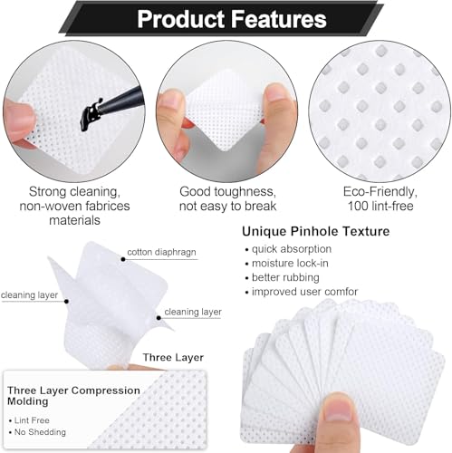 600 PCS Lint Free Nail Wipes and Pump Dispenser Bottle Set