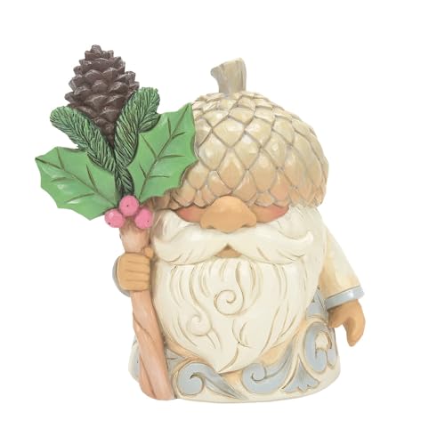 Enesco Jim Shore Heartwood Creek Gnome with Acorn Hat Figurine, 4.65 Inch, Multicolor
