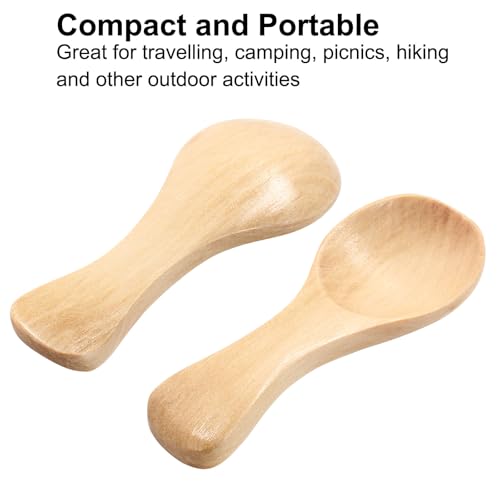 Mini Wooden Spoons - 2 Pack, Versatile Kitchen Accessories