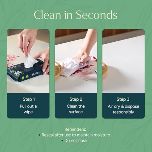 Puracy Non-Toxic All-Purpose Cleaning Wipes, Lemongrass, 50 Count