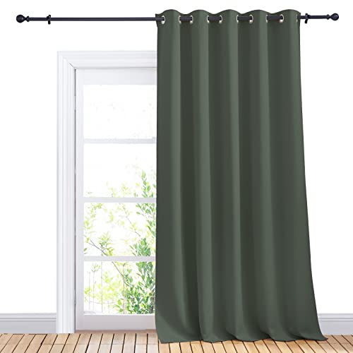 NICETOWN Blackout Curtain Panel for Living Room, Dark Mallard, 70 x 95 inches, Thermal Insulated Drapery - Pack of 1