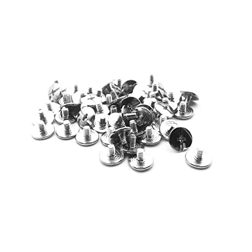 Metal Chicago Screws 7mm Post Rivets for Leathercraft and Bookbinding 50 Sets