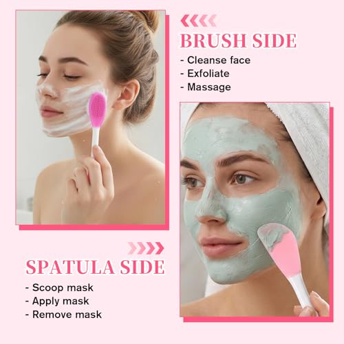 5-Pack 2-in-1 Facial Cleansing Brush & Silicone Mask Applicator