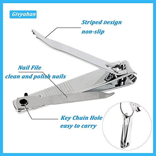Givyahan Stainless Steel Nail Clippers Set Professional Manicure Pedicure Kit