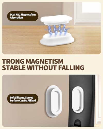 White Magnetic Remote Control Holder - 4 Pack Self-Adhesive TV & AC Remote Organizer