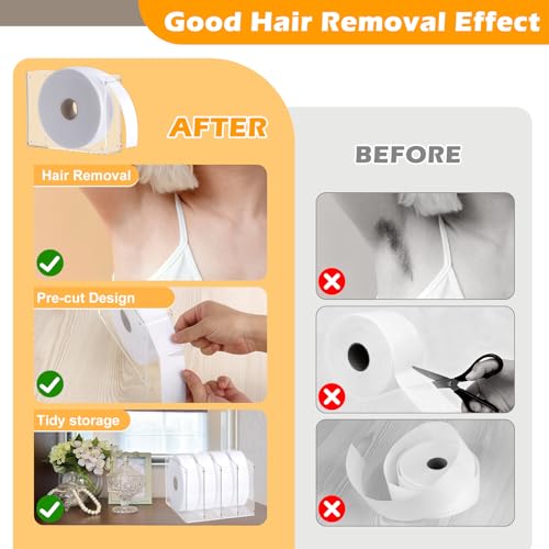 400 Pcs Pre-Cut Non-Woven Wax Strips with Magnetic Acrylic Storage Holder