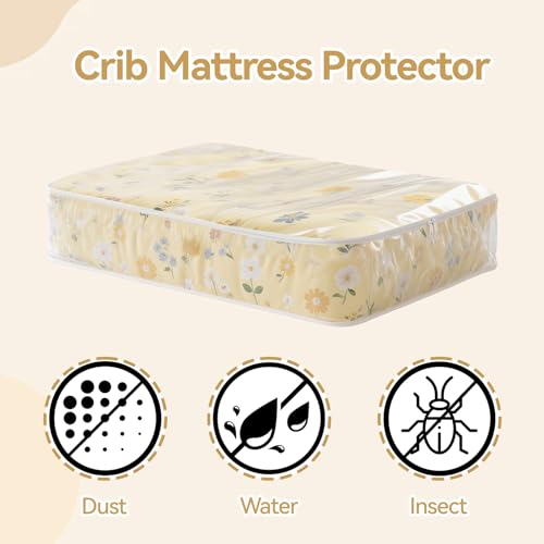 Klmnop Clear Crib Mattress Storage Bag - 2 Pack with Zipper, Waterproof & Tear-Resistant