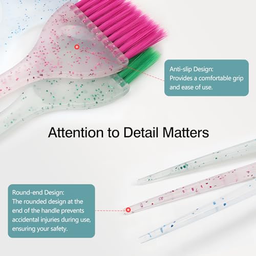 Kootinn 3-Piece Hair Dye Brush Set - Professional Salon Hair Coloring Applicator Tools