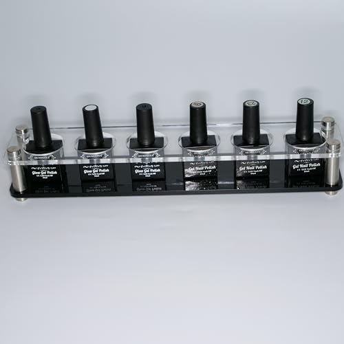 Oumisaya Clear Acrylic Gel Nail Polish Bottle Organizer Anti-Spill Stand