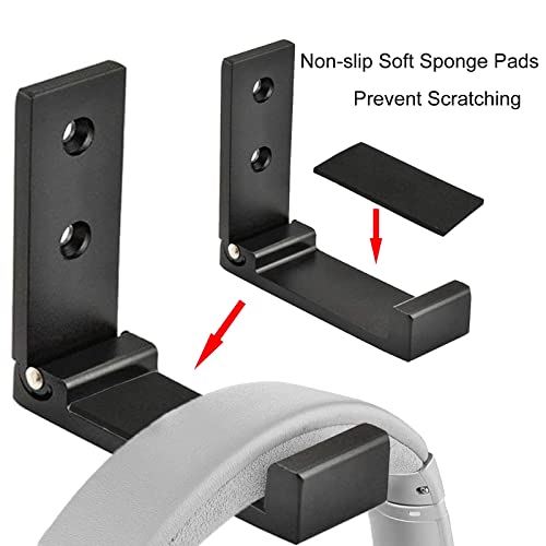 Black Folding Coat Hooks - 2 Pack Space-Saving Wall Hangers