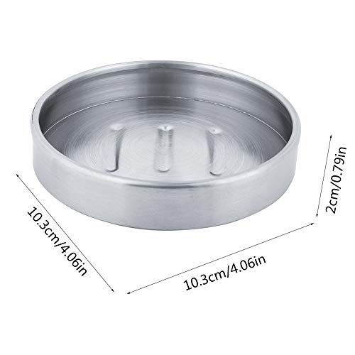 Stainless Steel Round Soap Dish for Bathroom & Kitchen
