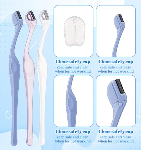 Acrbeli 6-Piece Eyebrow Razor Set with Protective Covers