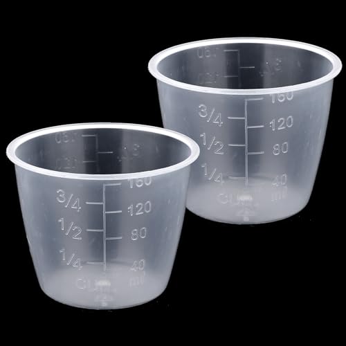 2 Pack 160ml Plastic Rice Measuring Cups for Rice Cooker & Kitchen