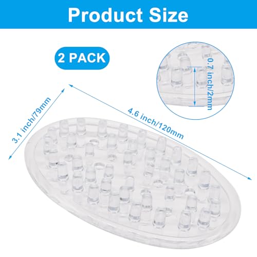 Seimneire 2 Pack Clear Plastic Soap Dish with Drainage Hole