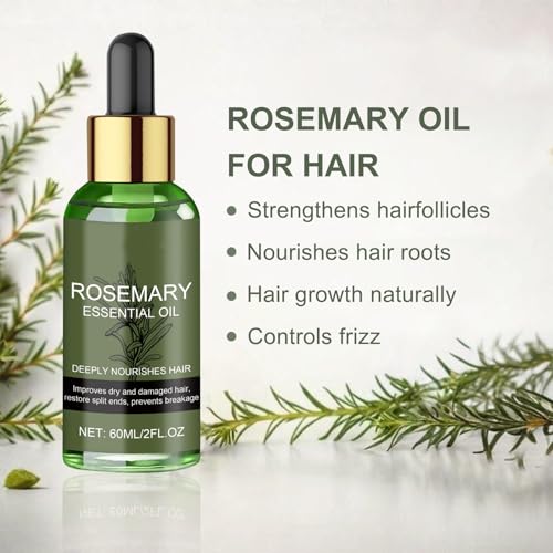 Organic Rosemary Hair Growth Oil & Scalp Treatment with Shower Cap