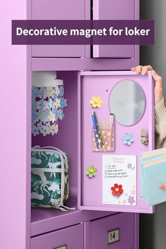 24-Pack Cute 3D Flower Locker Magnets - Strong Hold for Fridge & Whiteboards