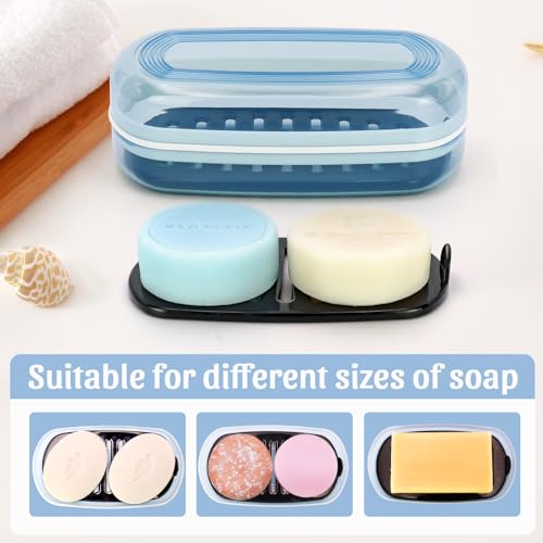 OZNER Clear Travel Soap Case - Leak-Proof Holder for Shampoo & Conditioner Bars
