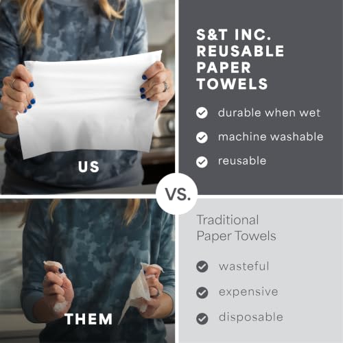 Microfiber Cleaning Cloths 30 Pack - Reusable White Kitchen & Household Rags
