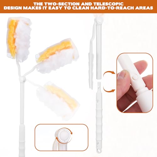 Adjustable Replacement Duster Handles for Swiffer - 2 Pcs Set