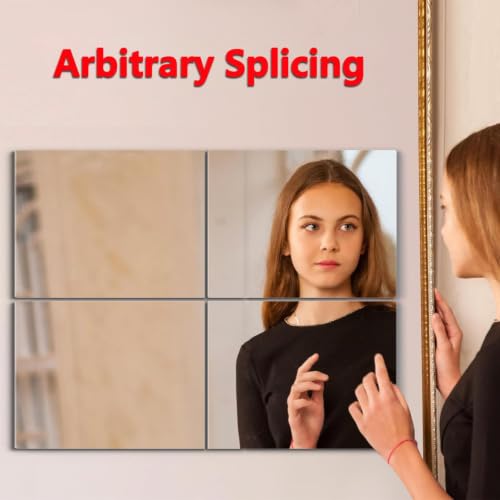 Unbreakable Full Length Body Mirror for Kids - 4 Pack Acrylic Wall Mirrors